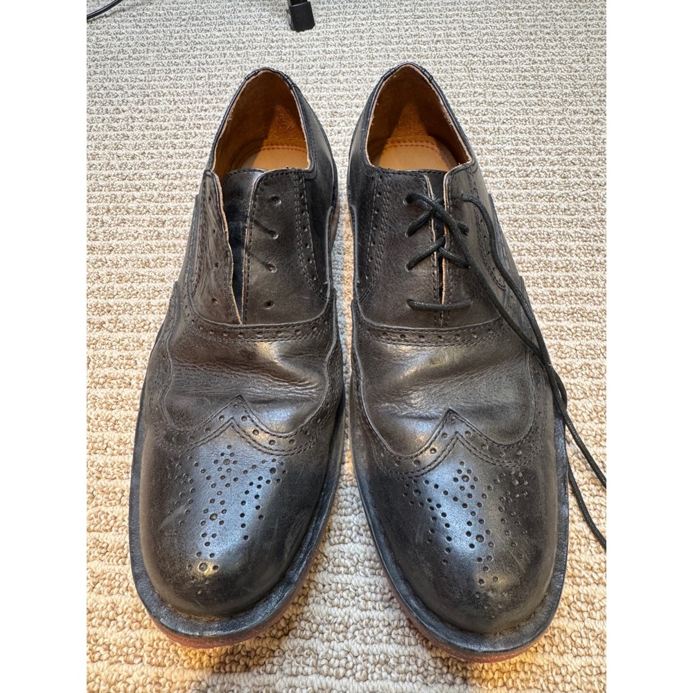 Sebago Brattle II Smooth Black‎ Leather Wingtip Oxford Mens Shoes Size 10D